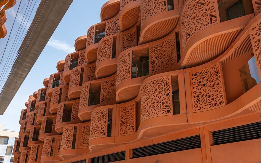 Masdar Institute facade in Masdar City, Abu Dhabi