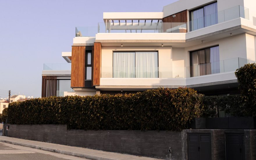 Two storey villa with a tidy front garden